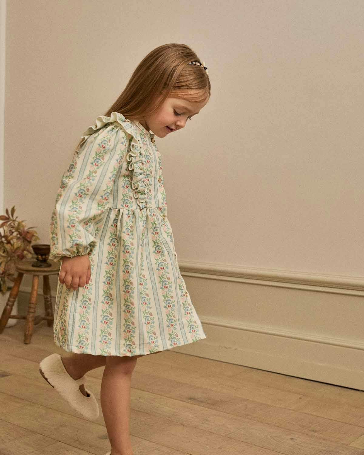 Maddie Ruffle Corduroy Dress