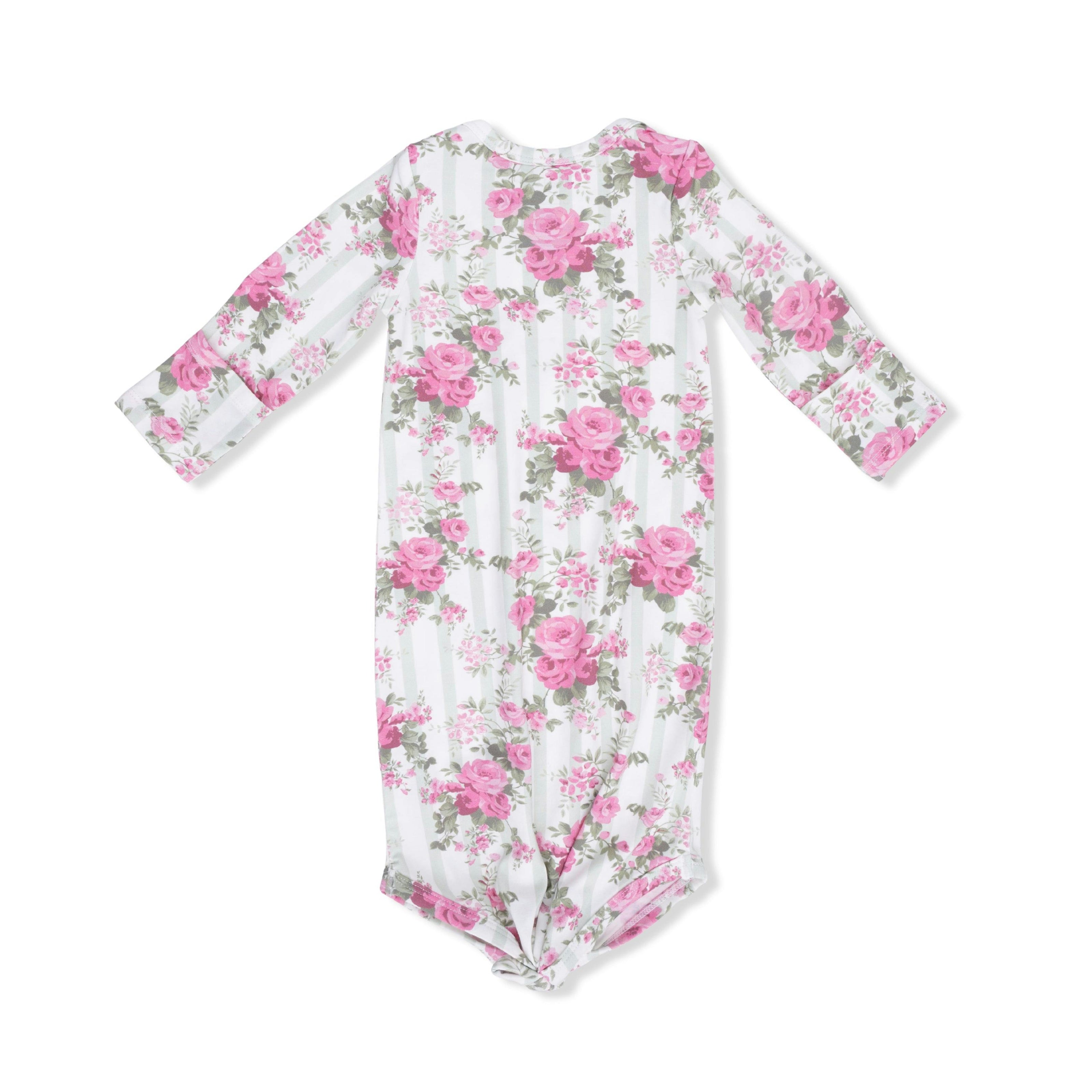 Cabbage Rose Stripe - Knotted Gown