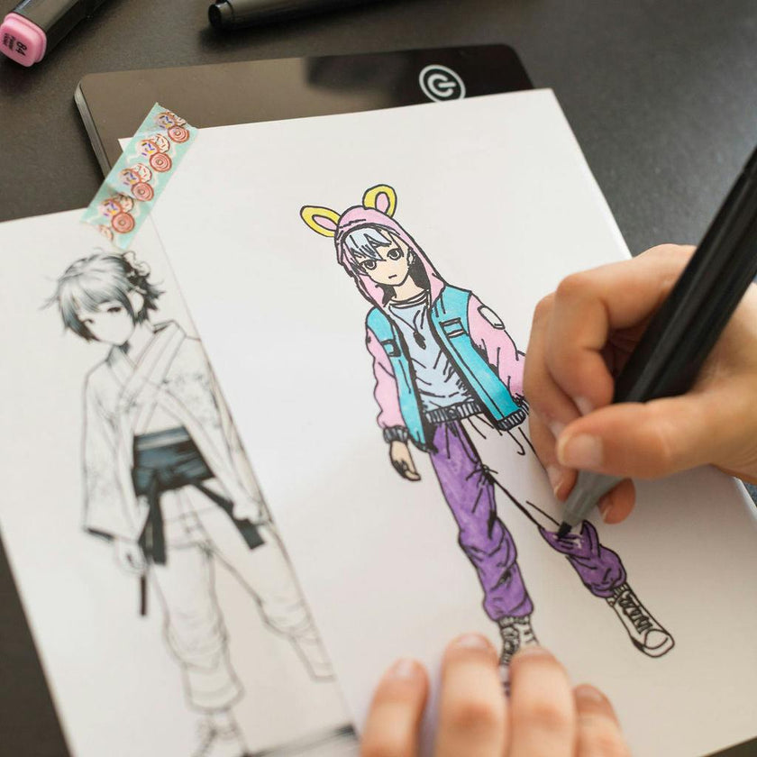 Manga - Rechargeable Led Light Pad - Create Your Manga Characters - 10y+