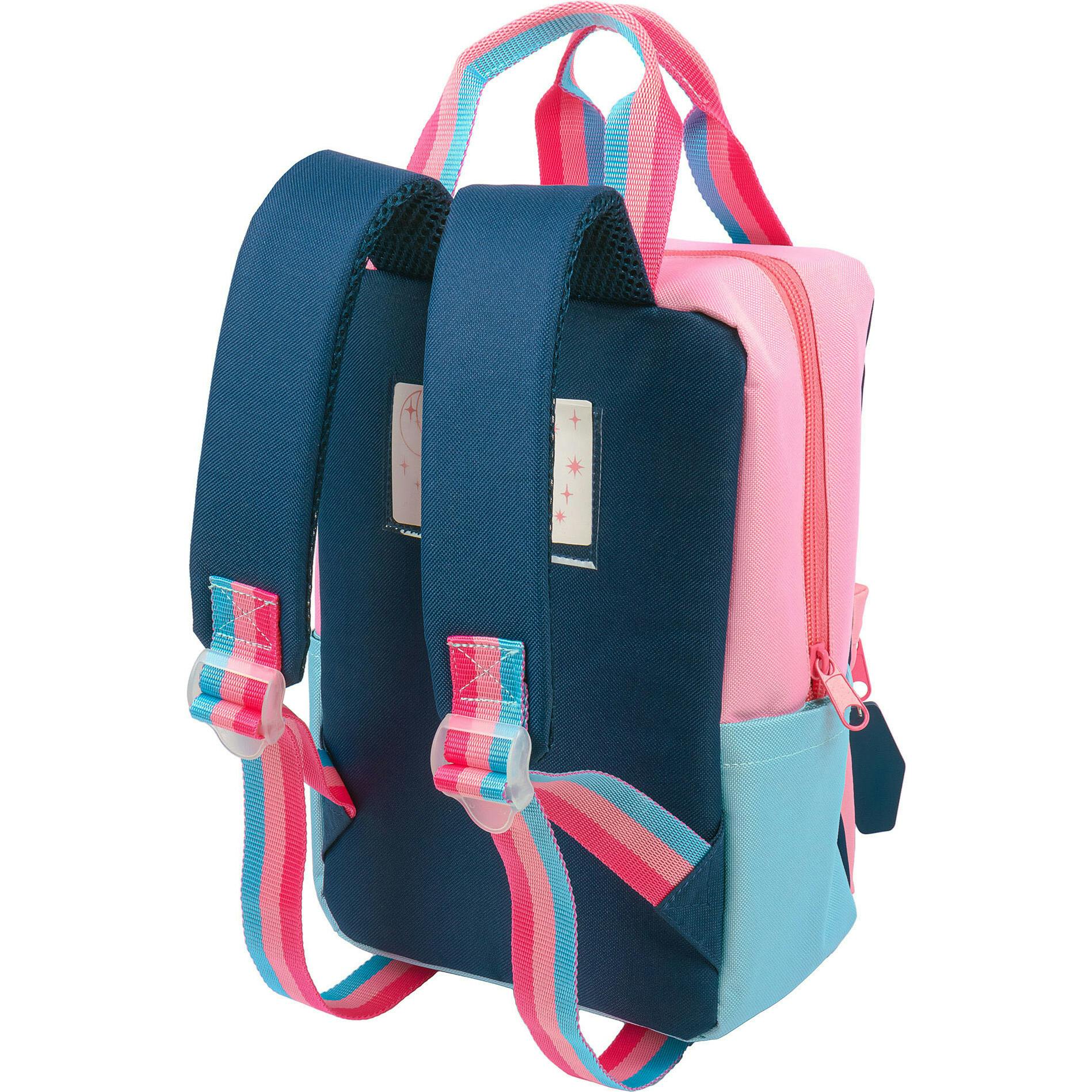 Style.Lab: Harlow Colorblock Backpack Pouch Set - Navy & Pink