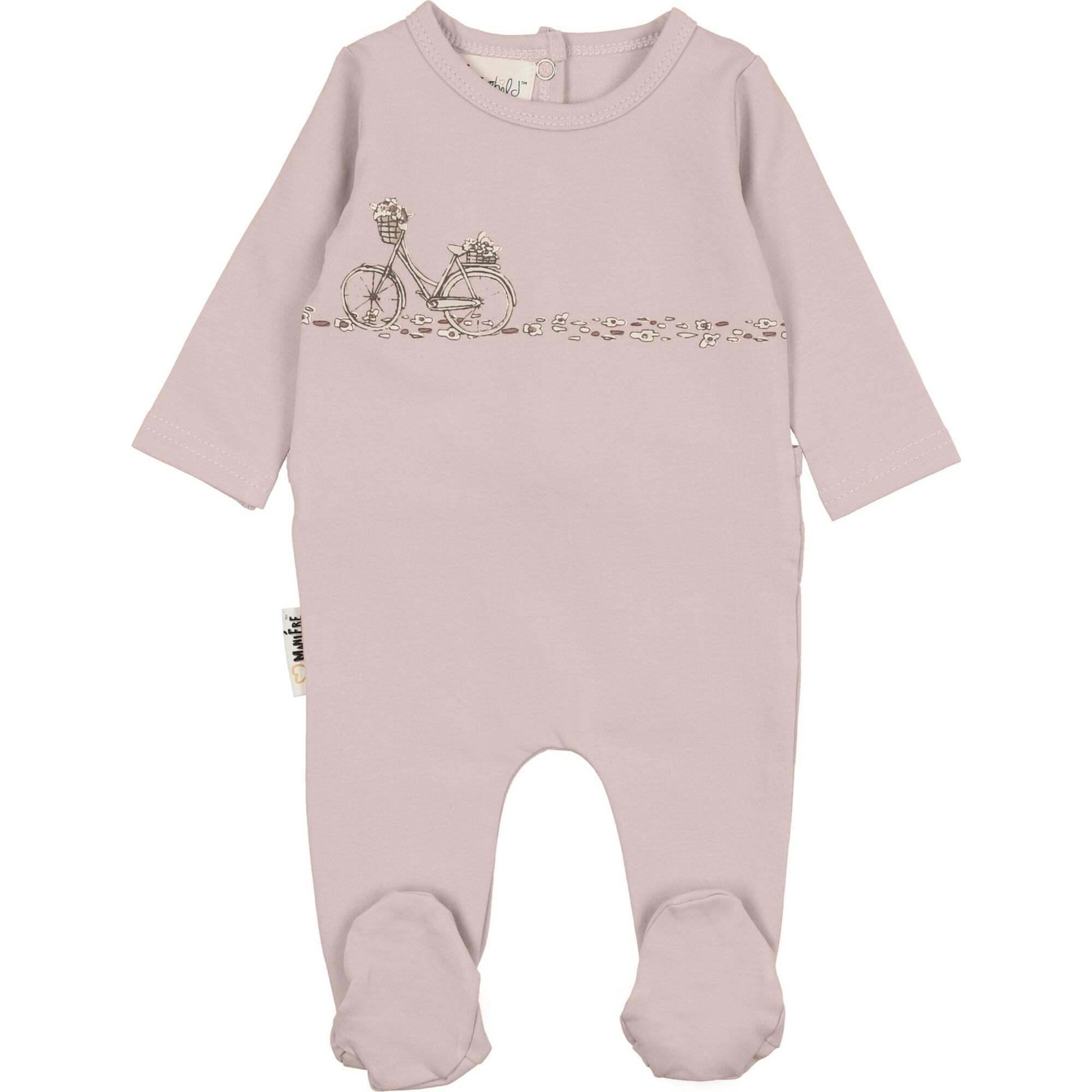 Flower Bike Print Footie