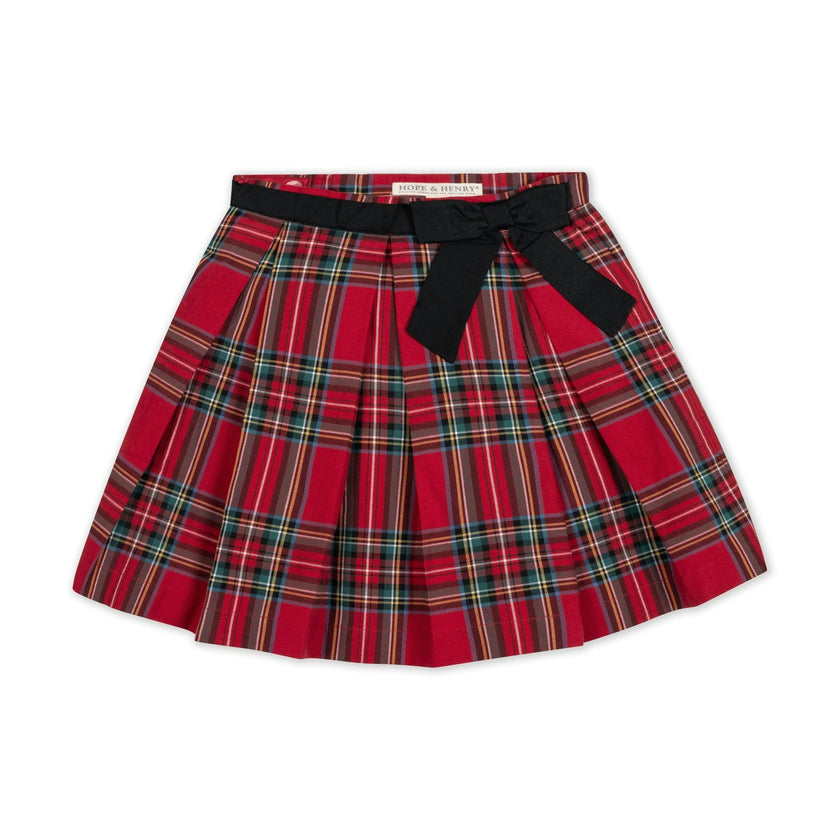 Organic Pleated Party Skirt with Bow