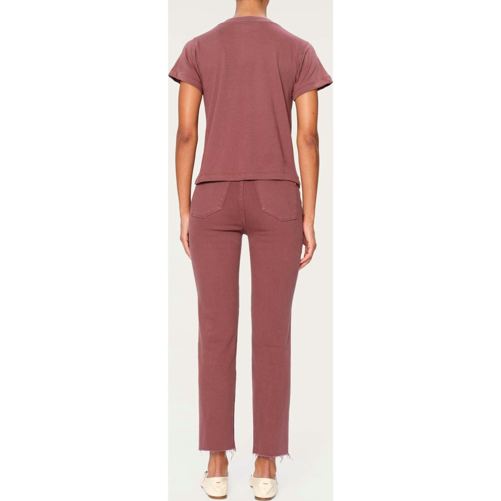 Mara Straight Mid Rise Instasculpt™ Ankle Jeans | Dried Rose