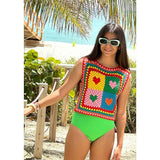 Tote Hand-Crochet Sleeveless Crop Top