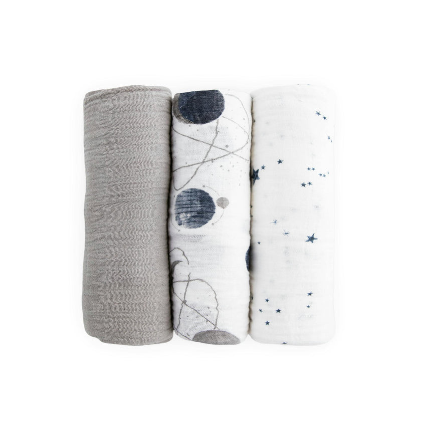 Cotton Muslin Swaddle Blanket 3 Pack - Planetary 2