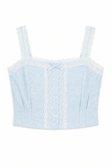 Skylar Pastel Blue Heart Tank Top