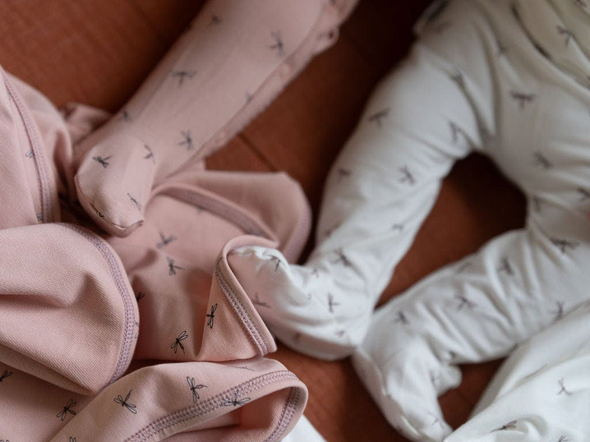 Dainty Dragonfly Print Kimono Footie