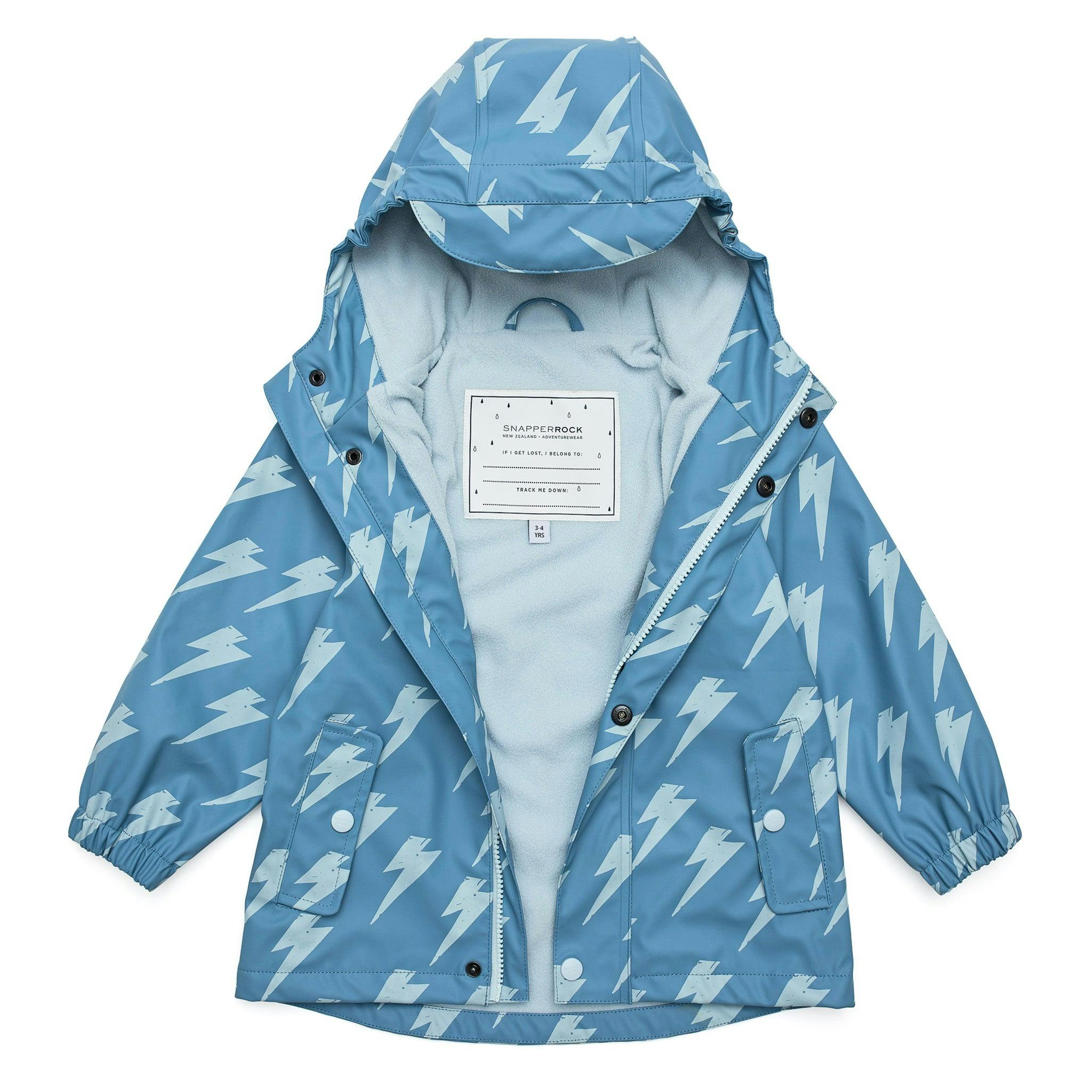 Recycled Waterproof Raincoat, Blue