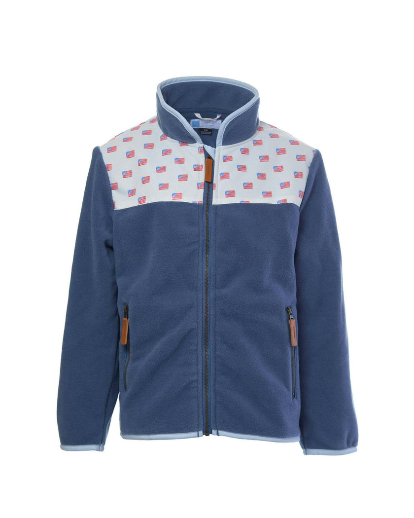 Kids American Flag Fleece Jacket