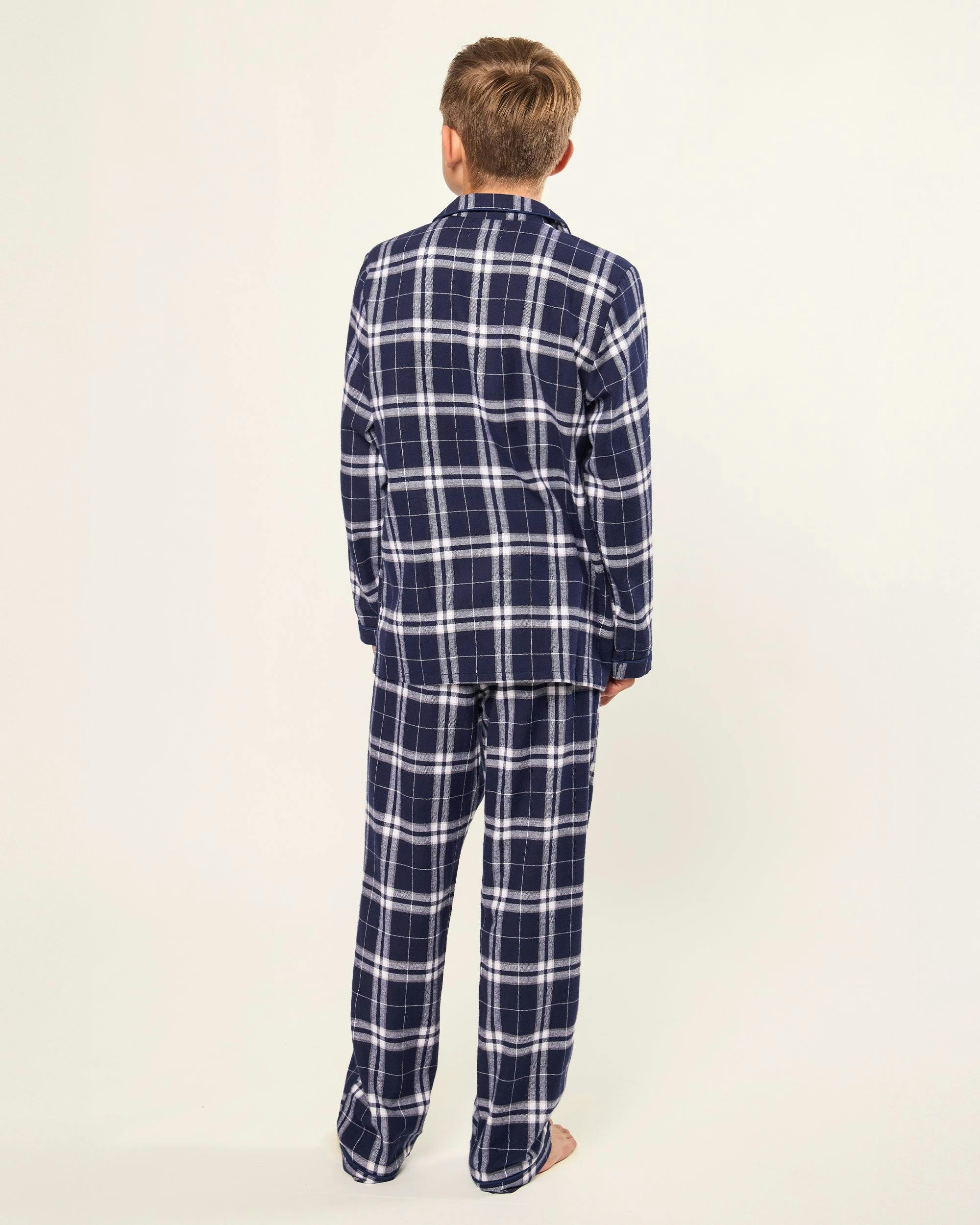 Kid's Brushed Twill Pajama Set in Oxford Tartan