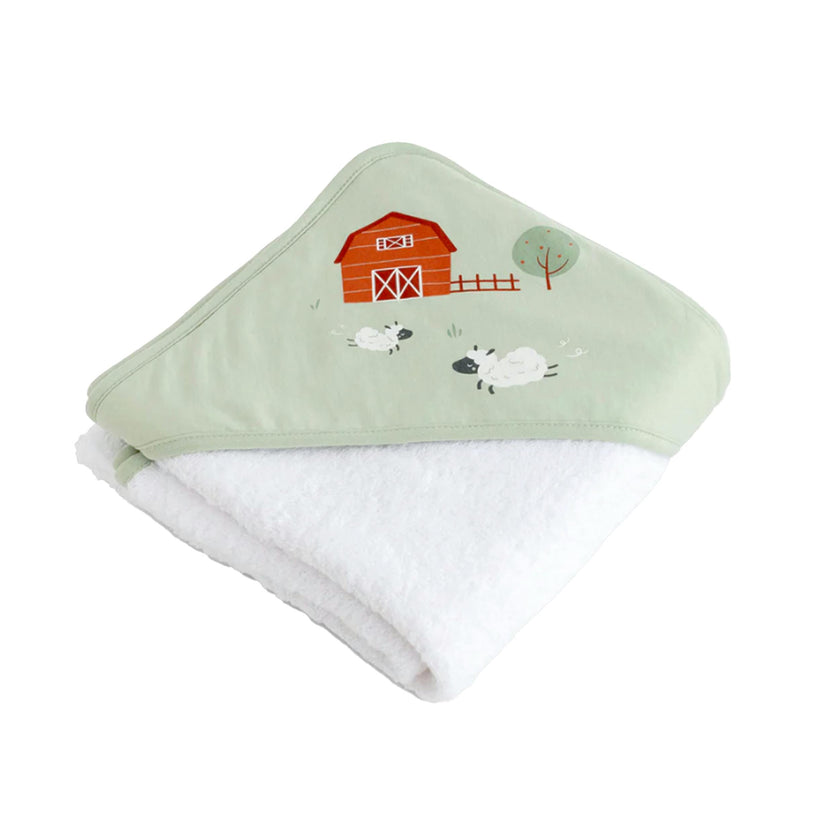 Funny Farm XL Cape Towel & Bath Toy Set