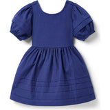 Pintuck Puff Sleeve Dress