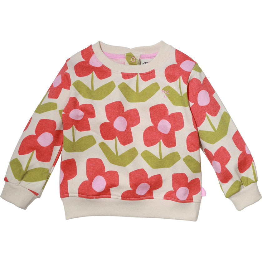 Recycled Cotton Flower Baby Sweatshirt
