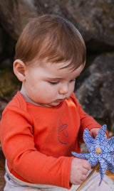 Organic Cotton Onesie Coral