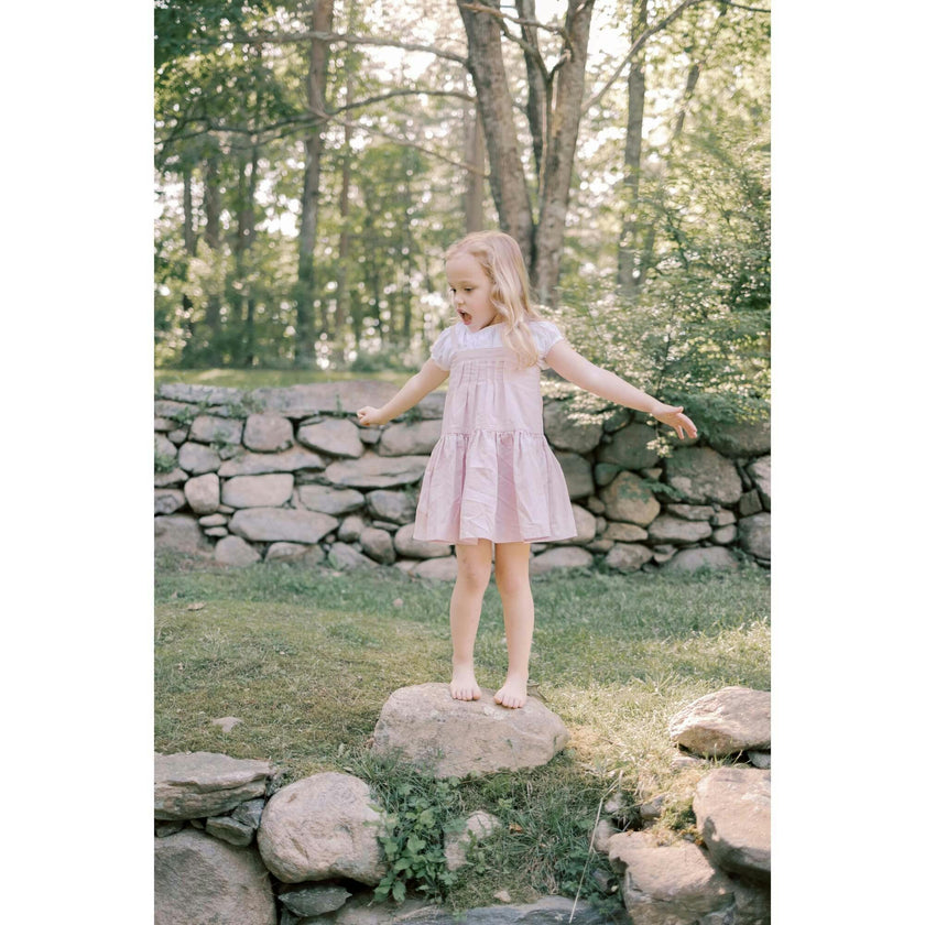 Hikari Pintuck Dress | Soft Pink