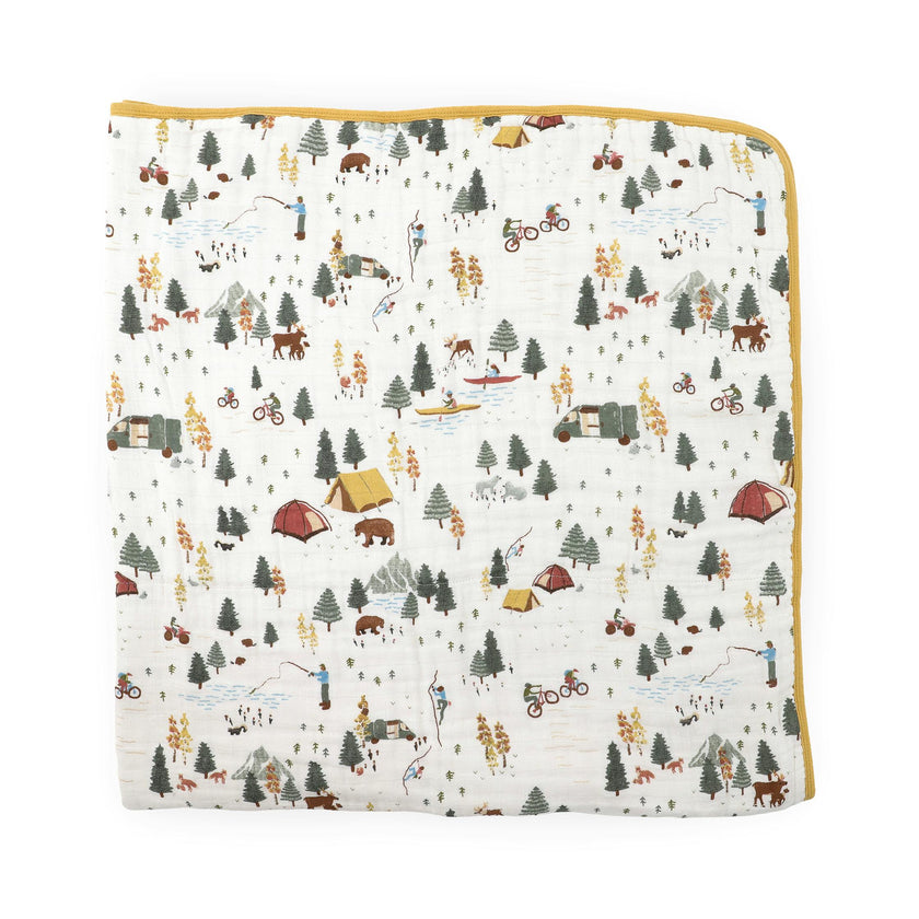 Original Organic Cotton Muslin Quilt - Alpine Adventure