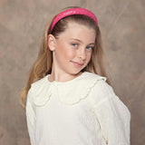 Halo Luxe Poppy Braided Woven Patent Headband - Rose