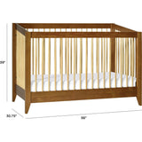 Sprout 4-in-1 Convertible Crib with Toddler Bed in Chestnut & Natural Conversion Kit