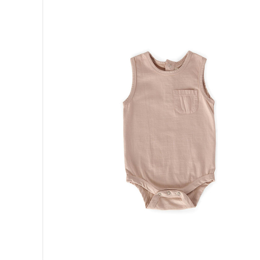 Vintage Washed Tank One-Piece, Pink