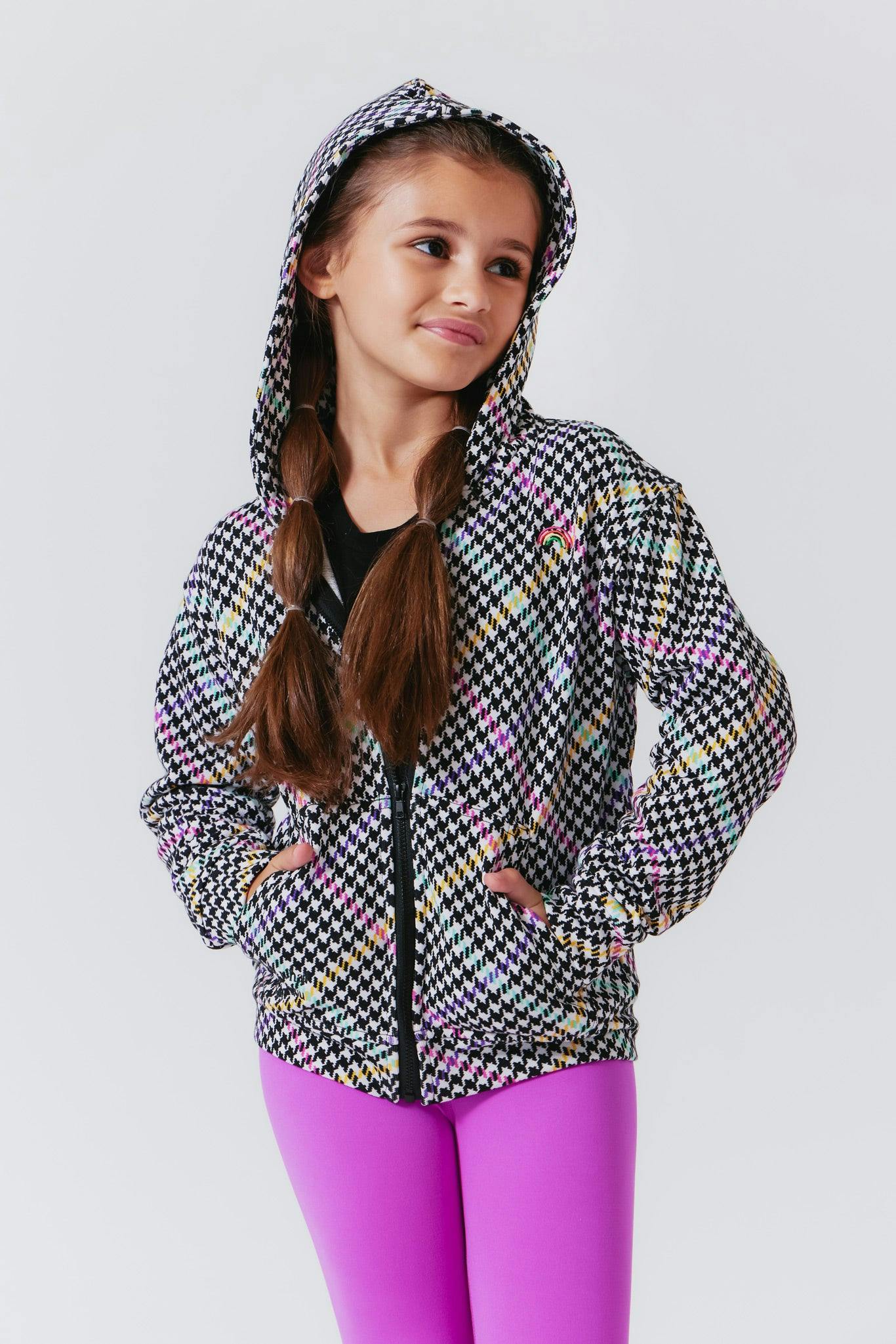 Girls Oversized Drop Shoulder Full-Zip Hoodie