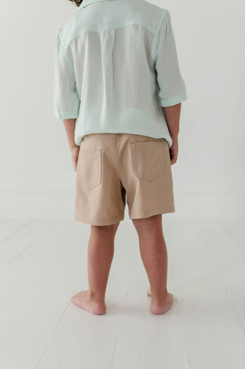 Boys Dressy Shorts in Khaki