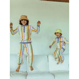 children's terry culotte pants - sunset stripes