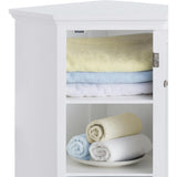 Madison Wooden Corner Floor Cabinet with Glass Door
