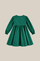 Mini Christmas Tree Dress in Emerald