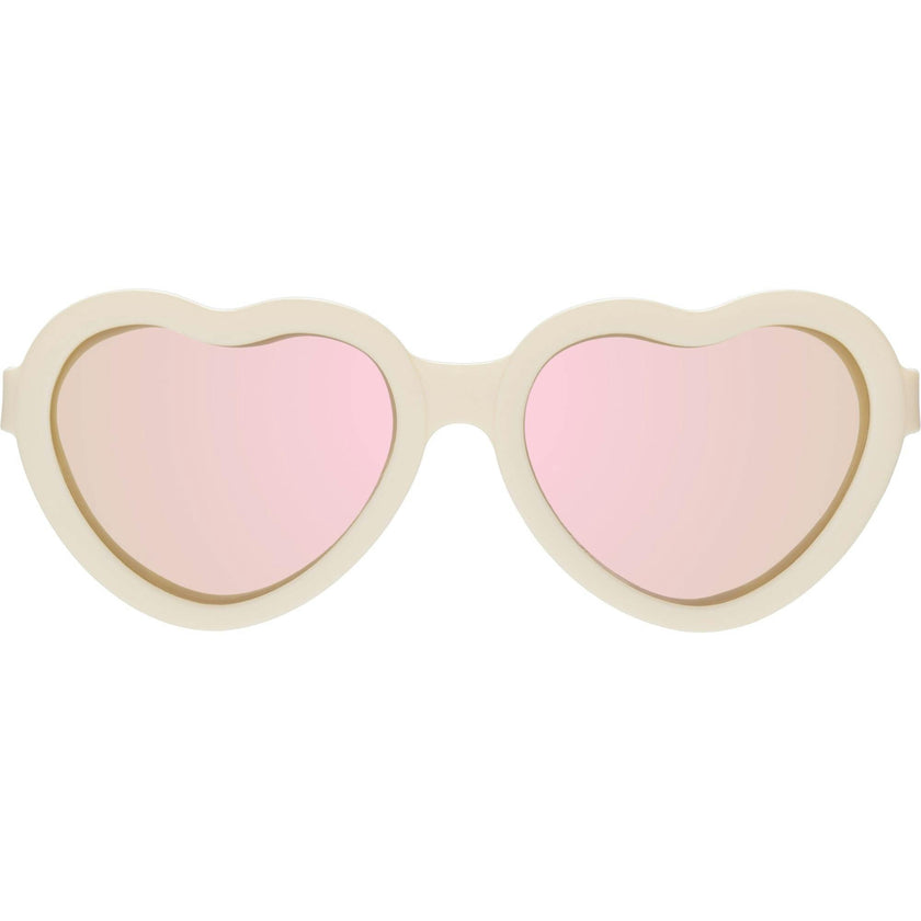 Polarized Heart: Rose Gold Mirrored Lens