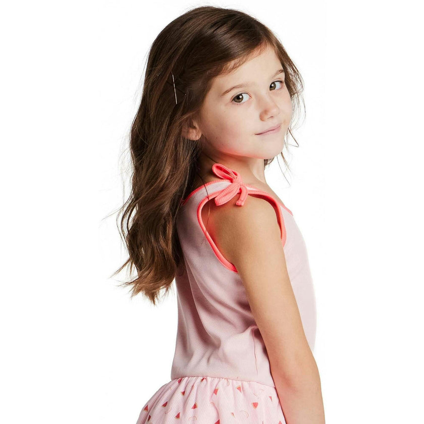 Girls Bubble Dress | Watermelon Rainbow Print