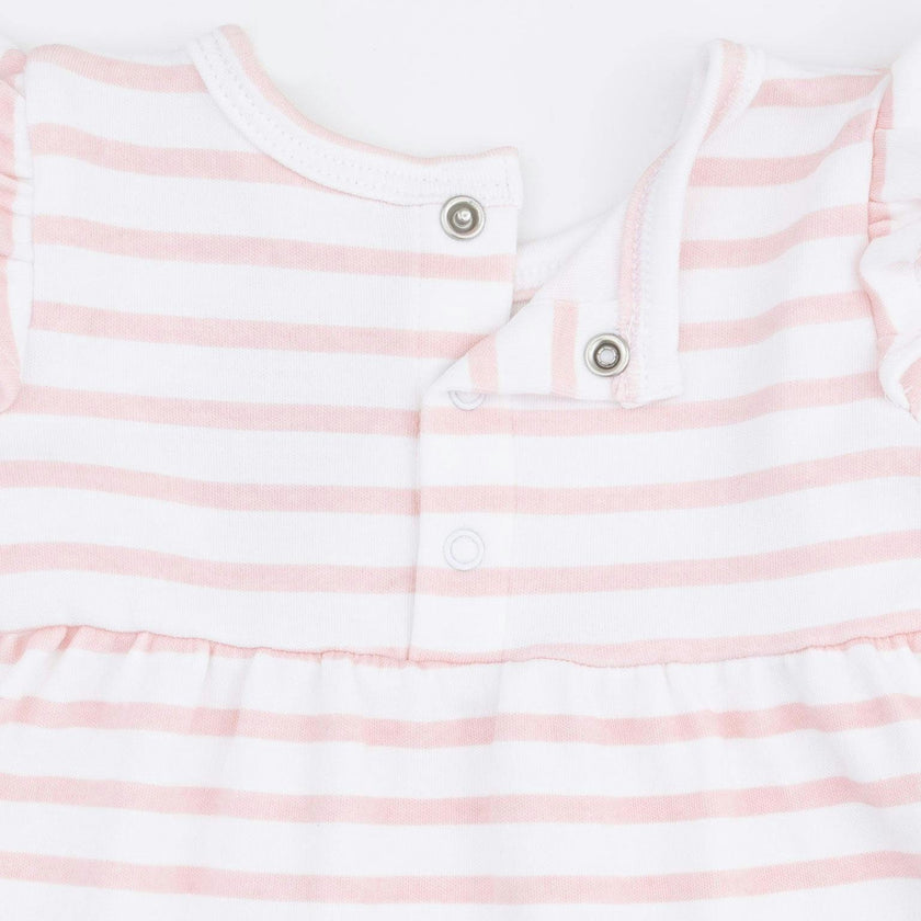 Stripe Puppy - Long Sleeve Dress with Ruffle and Bloomer (2T-4T Dress Only)