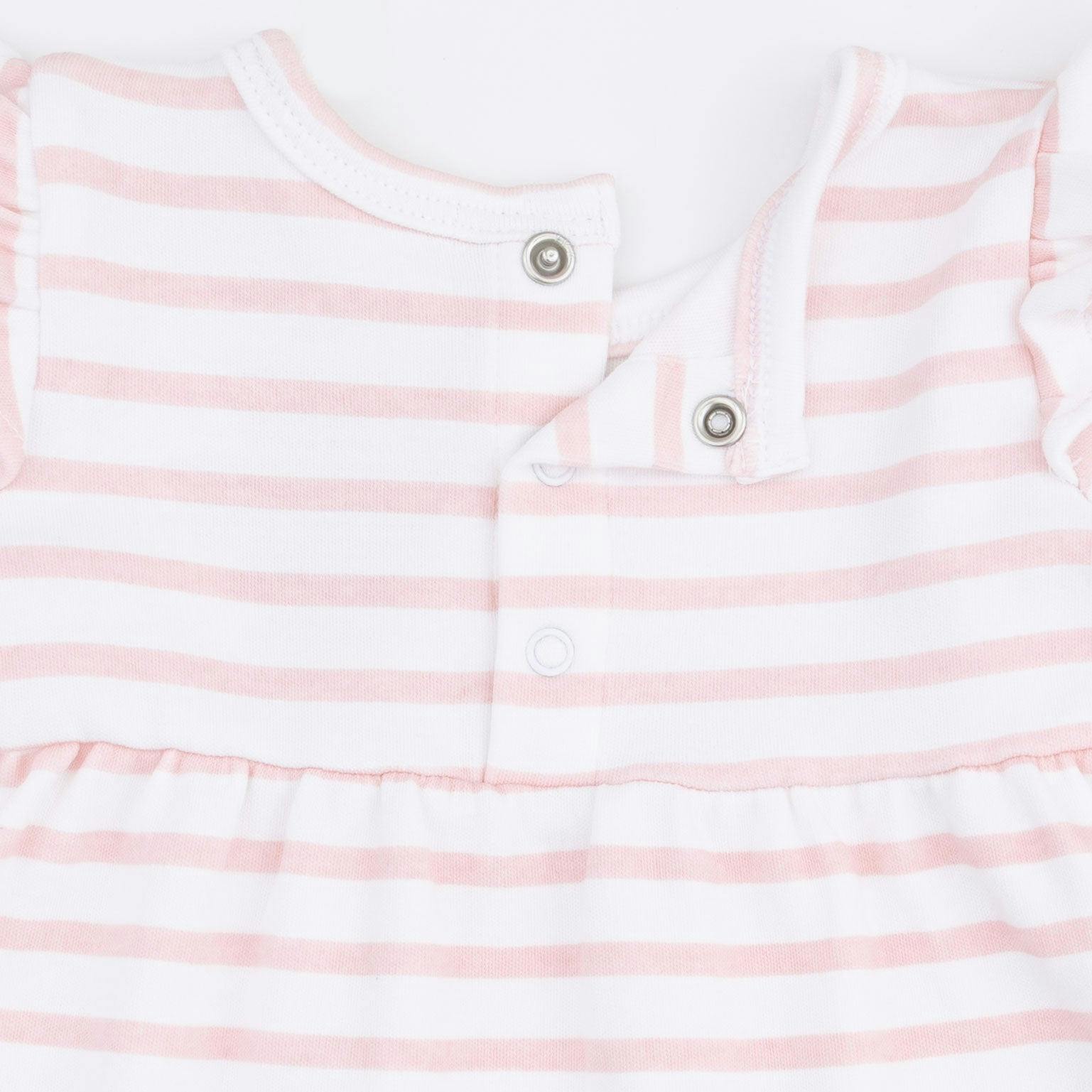 Stripe Puppy - Long Sleeve Dress with Ruffle and Bloomer (2T-4T Dress Only)