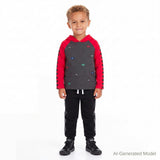 Kids Graphic Raglan Hooded Tee & Jogger Set | Race Day