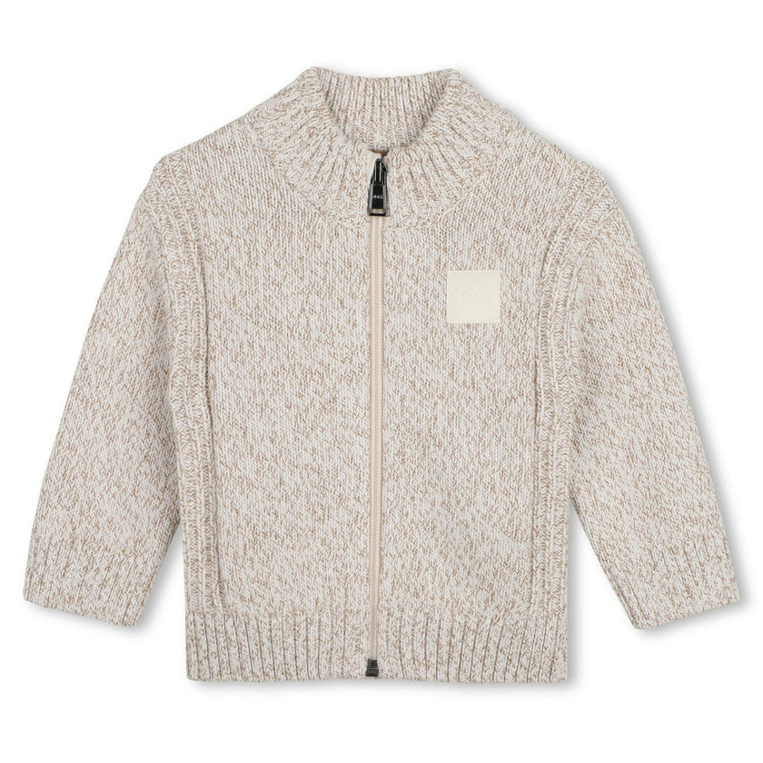 Ivory Zip Knit Sweater