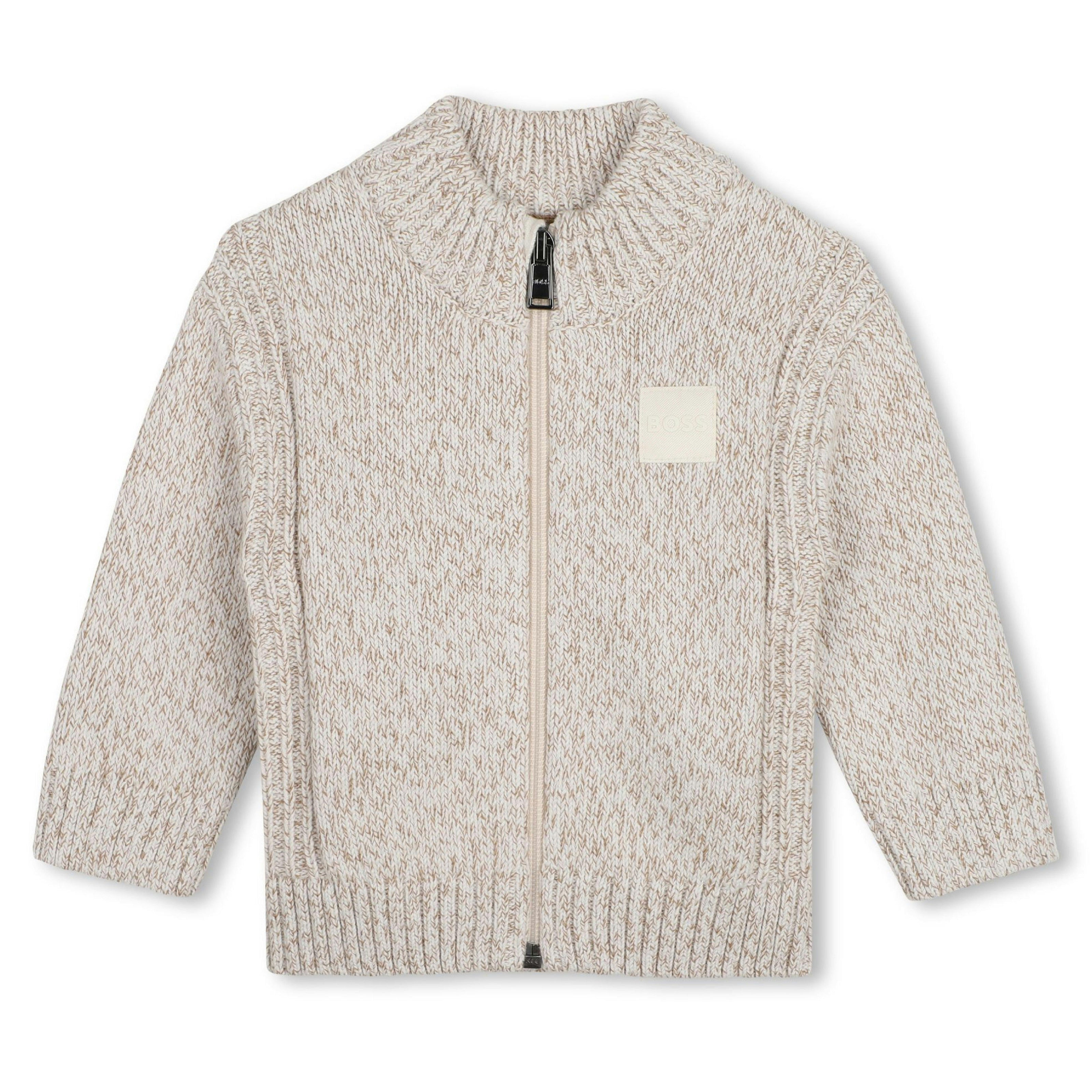 Ivory Zip Knit Sweater