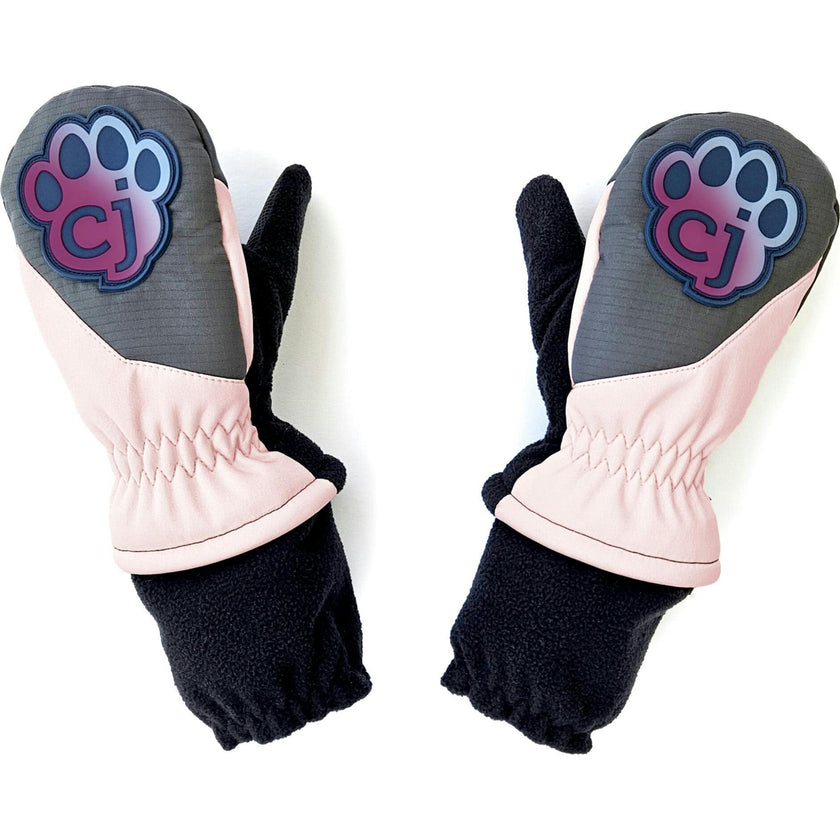 Magic Mittens: Waterproof Toddler Winter Mittens w/ Color Change Patch- Light Pink & Hot Pink