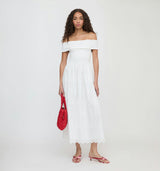 The Marguerite Nap Dress - White Trellis Broderie