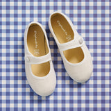 Linen Mary Jane | White