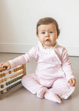 Pink Leaves Pima Baby Pajama