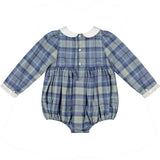 Heidi Blue Tartan Baby Romper
