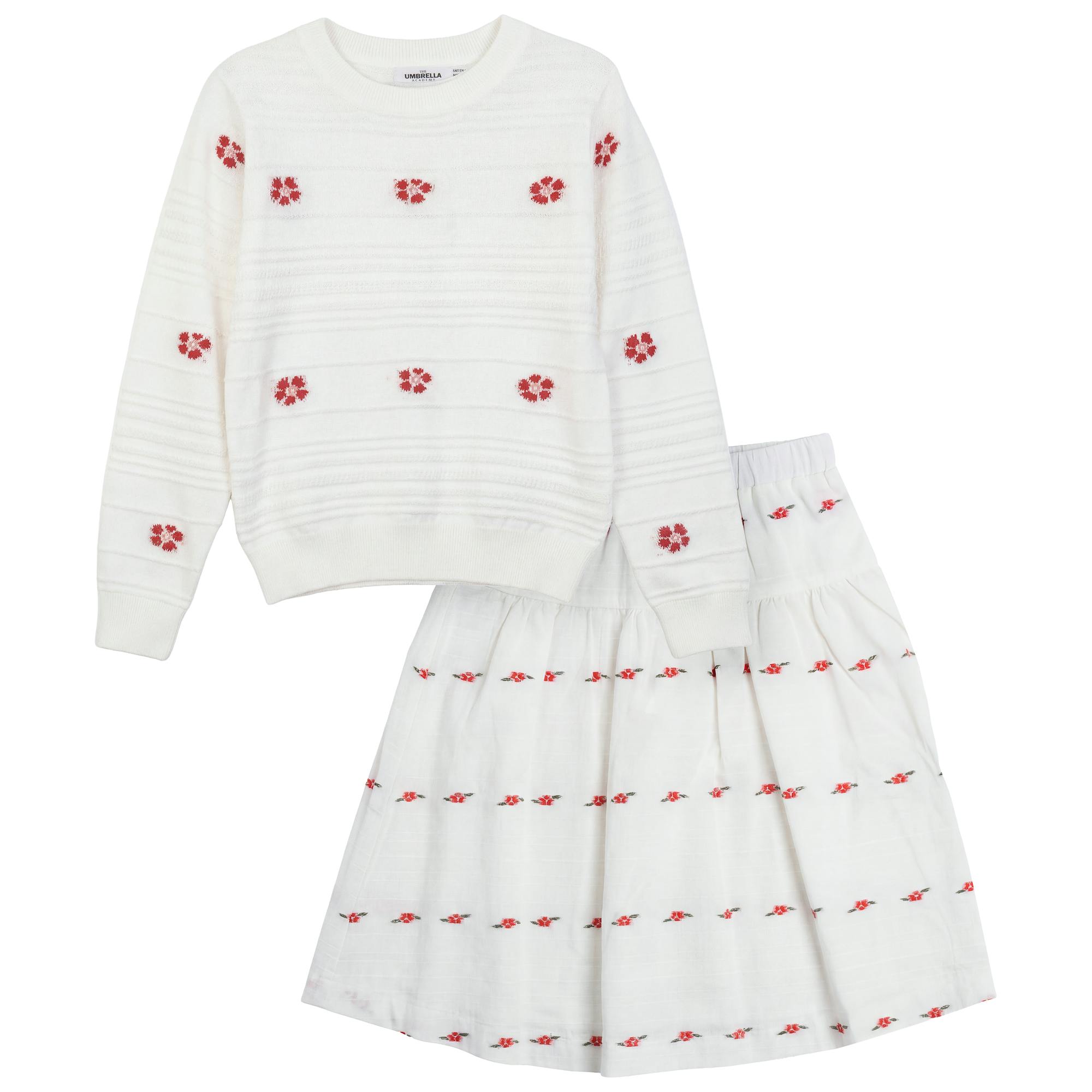 Floral Sweater Skirt Set
