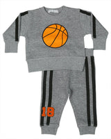 Toddler Basketball Number Set with Stripe - Heather