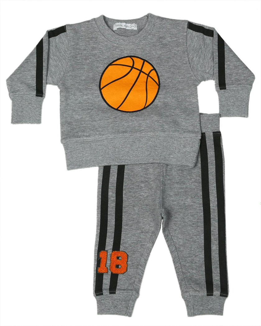 Toddler Basketball Number Set with Stripe - Heather