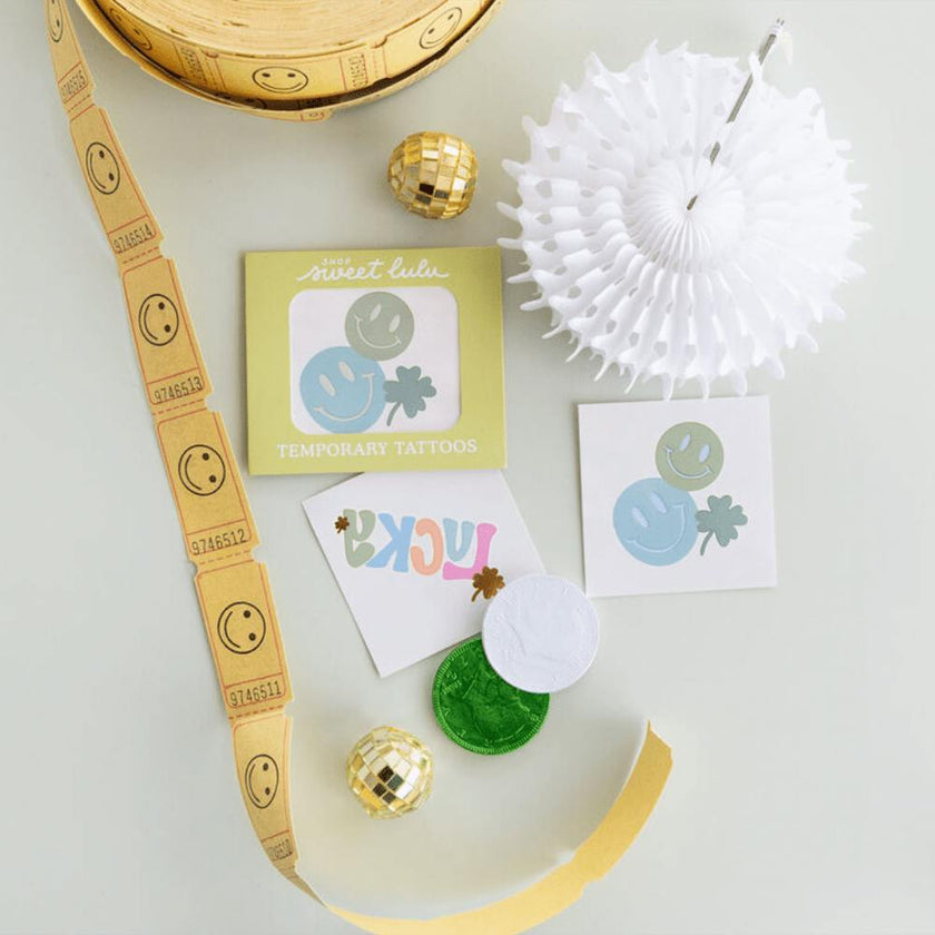 Happy Go Lucky Temporary Tattoos