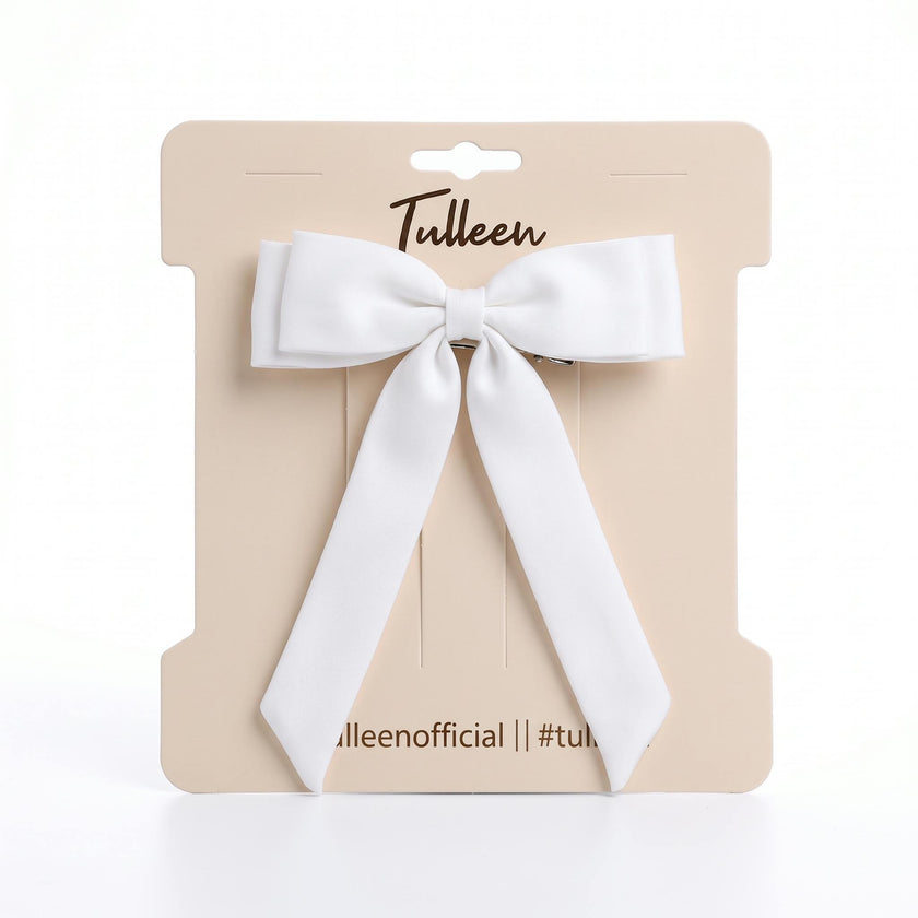 Classic White Double-Layered Hair Clip