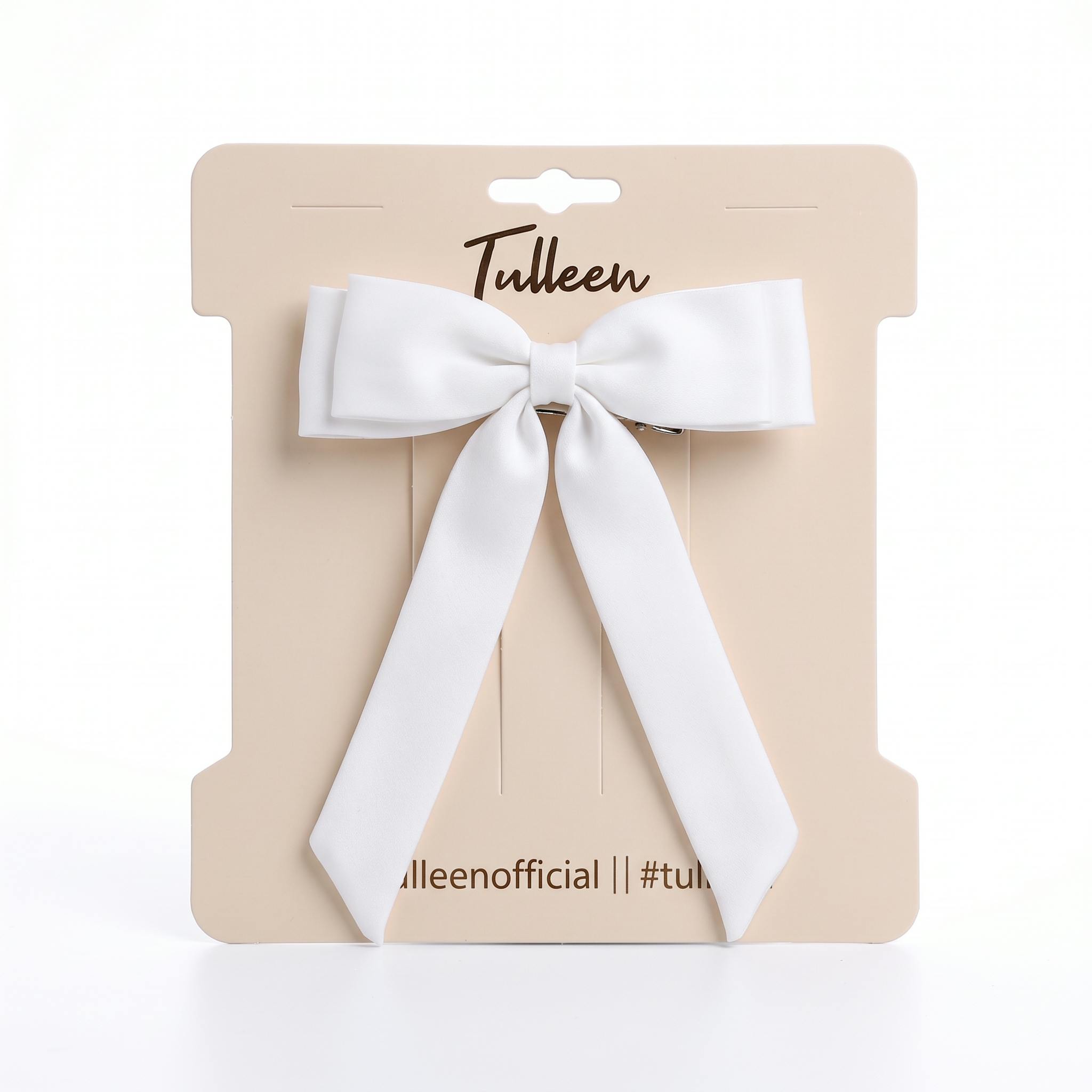 Classic White Double-Layered Hair Clip