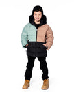 Colorblocked Puffy Winter Coat