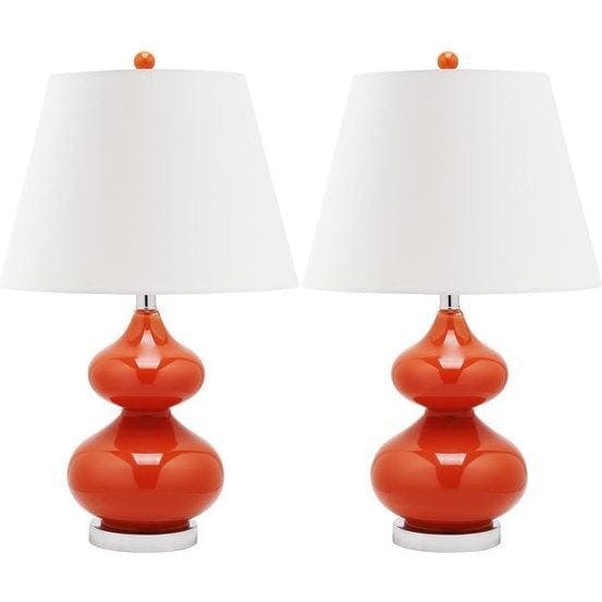 Set of 2 Eva Double Gourd Glass Lamps