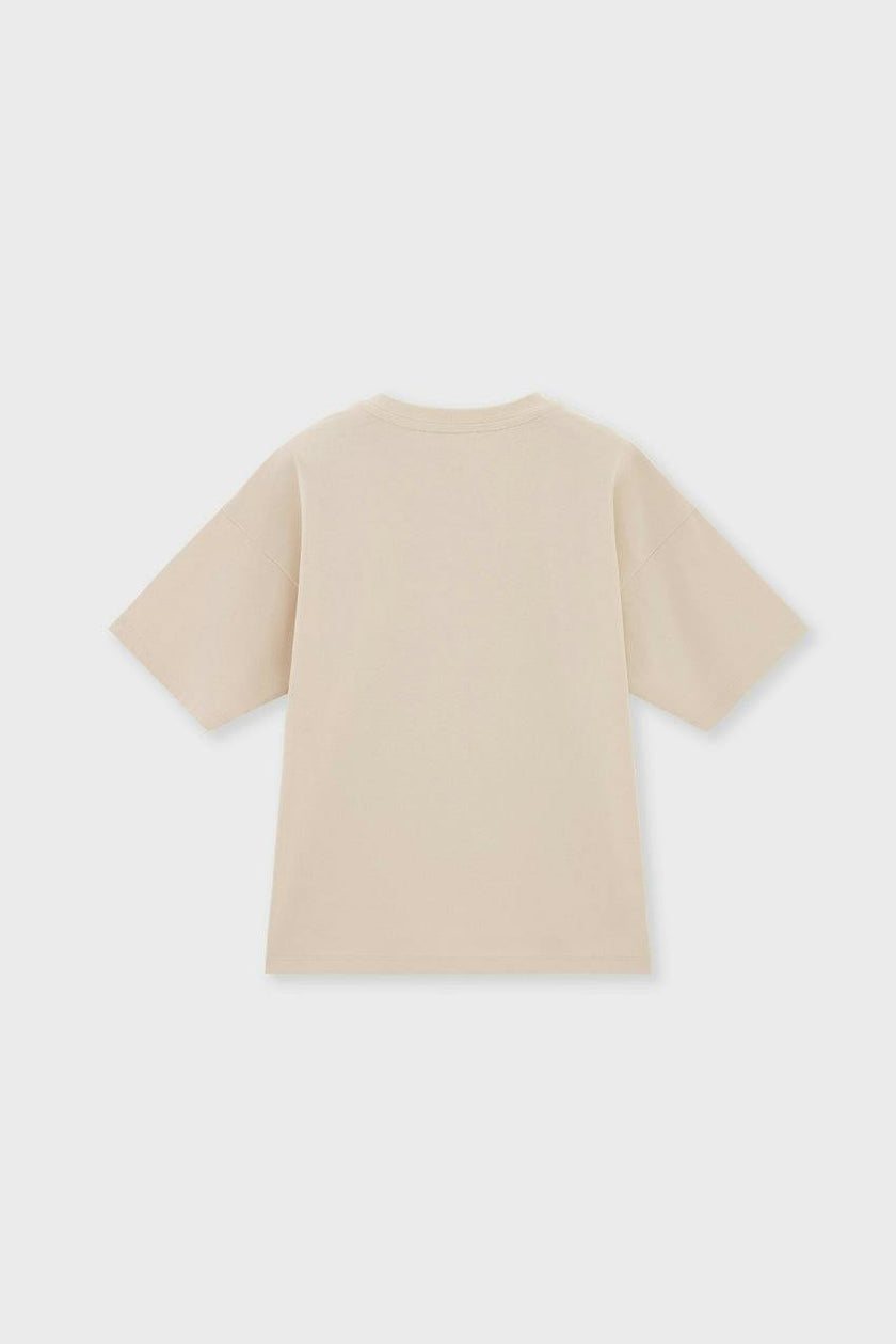 Relaxed Organic Cotton T-Shirt With SOW Embroidery