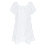 women's white eyelet coverup